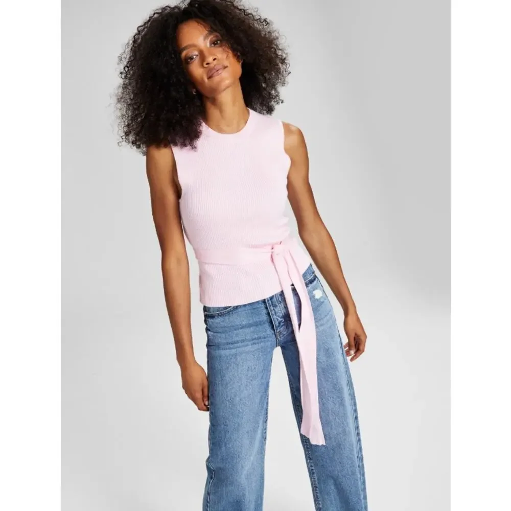 And Now This Women's Belted Ribbed Top | Size Small - Picture 1 of 1